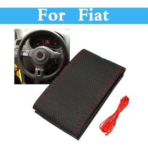 Auto Styling Diy Car Steering Wheel Cover With Needles And Thread Artificial For Fiat Seicento Siena Stilo Palio Panda Sedici