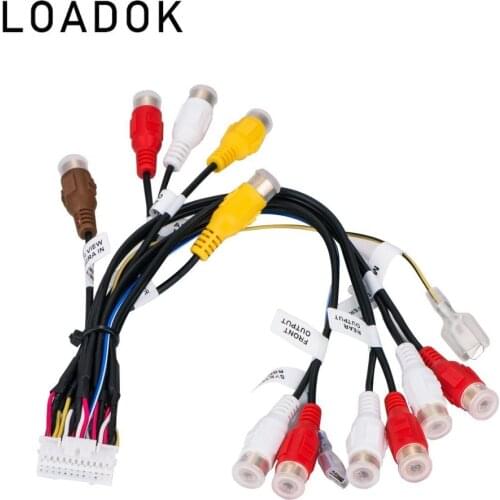 24 Pin Plug Car Stereo Radio RCA Output Wire Harness Wiring Connector Adaptor Cable for Pioneer AVIC-F900BT and AVICF90BT