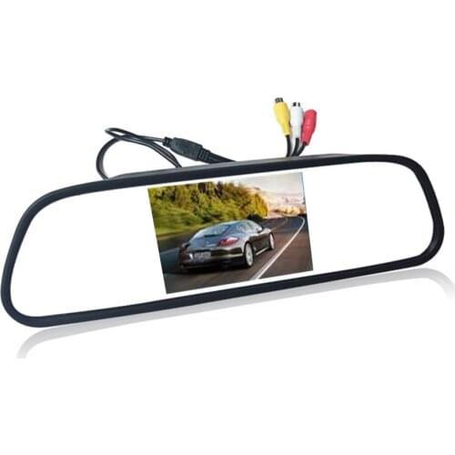 4.3" 4.3 inch TFT LCD Color Car rear view mirror monitor video DVD player car audio auto for Car Reverse camera
