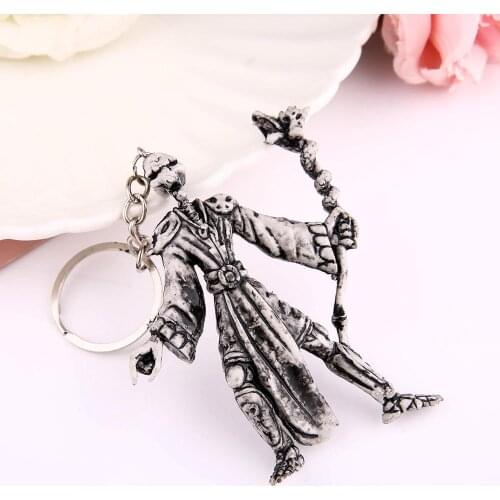 Movie Cranial Death Horror Keychain Cool Punk 3D Skull Head Shape Key Chain Terror Men Women Fashion Jewelry