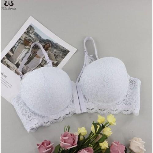Xiushiren New Fashion Front Closure Bras For Women Sexy Lingeries Comfort Push Up Bra Adjusted Lace Brassiere Underwire Bralette