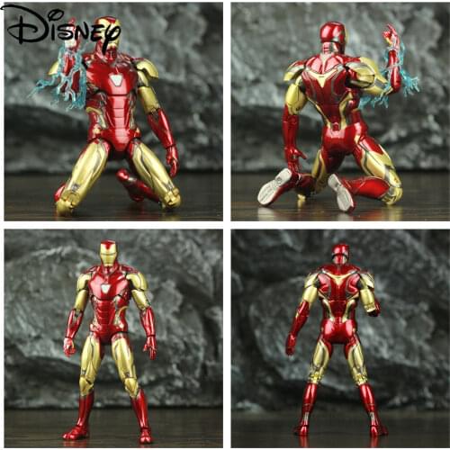 Disney Marvel Iron Man MK85 7-inch Action Figure Iron Man Mark 85 Nano Weapon Tony Stark Legend Toy Avengers Endgame Doll Model