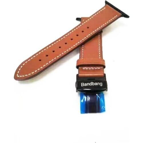 Bandbang Leather Watch Strap For Apple Watch Series 1 2 3 4 Band 38mm/40mm 42mm/44mm iWatch Bracelet Wrist Belt