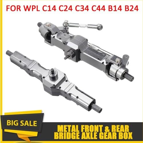 Metal Front & Rear Bridge Axle Gear Box for WPL C14 C24 C34 C44 B14 B24