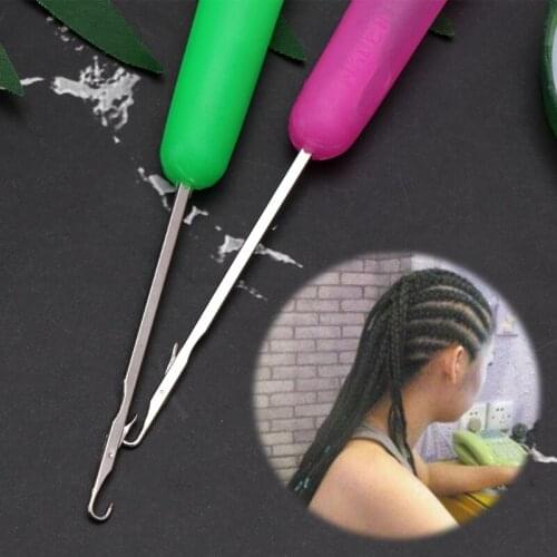 Hair Extension Needle Crochet Hook Braid Tie Weaving Knitting Pulling Wig Tools