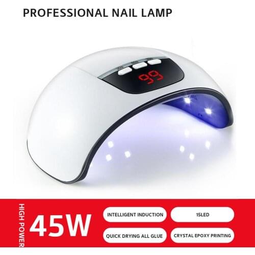 NEW Nail Dryer UV Lamp For Manicure 45W16 LED Sun Light Curing All Gel Polish Drying UV Gel USB Smart Timing Manicure Tools