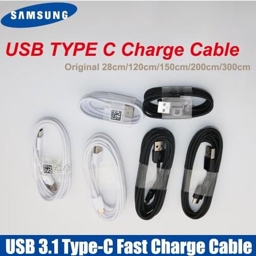 Original 120cm/150cm USB 3.1 TYPE-C Fast Charging Data Cable For Samsung Galaxy A80 A70 A60 A50 A40 A30 S8 S9 plus S10e Note 8 9