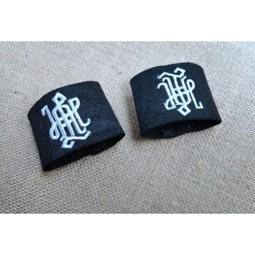PAIR OF WWII WW2 GERMAN WAFFEN 1ST CYPHERS ENLISTED SHOULDER BOARDS SLIP COVERS-INFANTRY