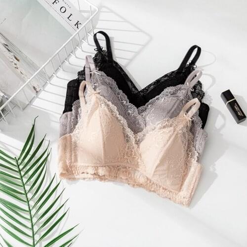 100% Real Silk Lining with outside lace fabric everyday Comfortable Wireless Bra