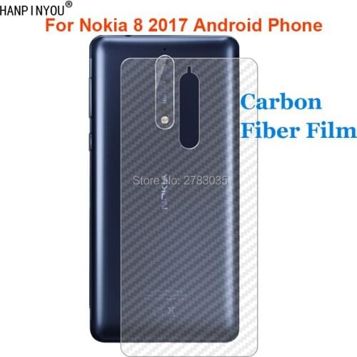 For Nokia 8 (2017) TA-1012 5.3" Durable 3D Anti-fingerprint Carbon Fiber Back Film Rear Screen Protector (Not Tempered Glass)