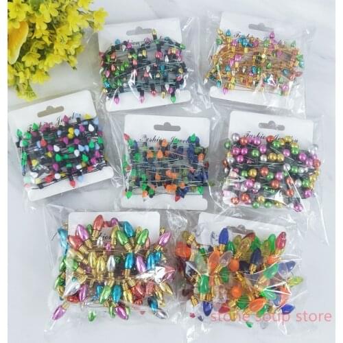 1m Colorful Mini Plastic String Lights NOT LIGHT Lamp Christmas tree ornament Diy Necklase decoration Art craft
