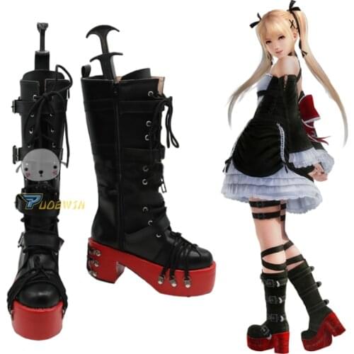 Game Dead or Alive 5 Marie Rose Cosplay Shoes Anime Party Boots Custom Made