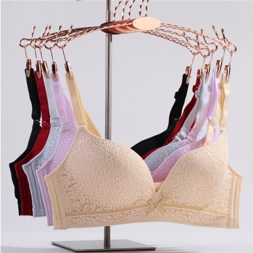 Sexy Deep U Cup Bras for Women Push Up Lingerie Seamless Bra Bralette Backless Bras Intimates Underwear Bow Push Up Bras Gather