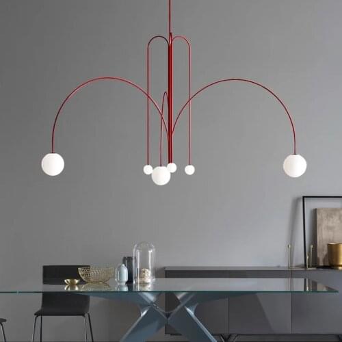 Nodern Glass Ball Chandelier for restaurant bar industrial Lighting PostModern Living dining Room kitchen Hanging Lamp Luminaria