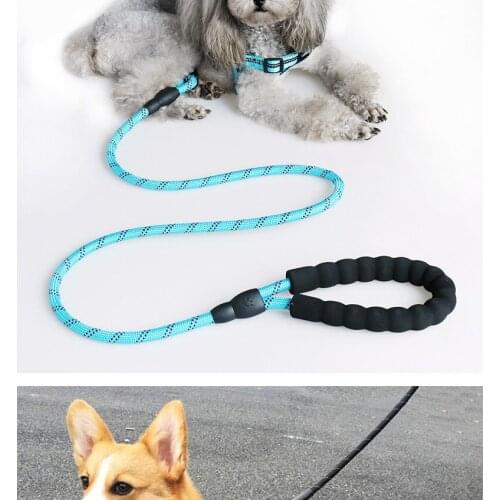 Reflective Durable Large Dog Leash Training Running Rope Medium Big Dog Collar Leashes Strong Lead Rope For Labrador Rottweiler