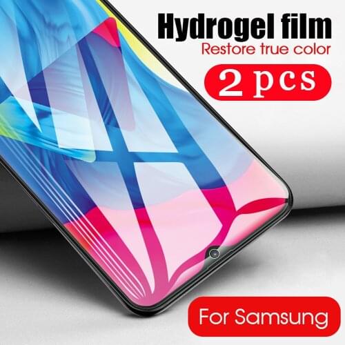 2Pcs 9D soft full cover hydrogel film for samsung galaxy M30S M10 M20 M30 phone screen protector protective film Not Glass
