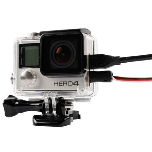 GoPro Hero 4/3+ Skeleton Protective Housing Case Side Opening Connected AV USB HDMI Cable With Lens For Gopro Hero 3+ Hero4