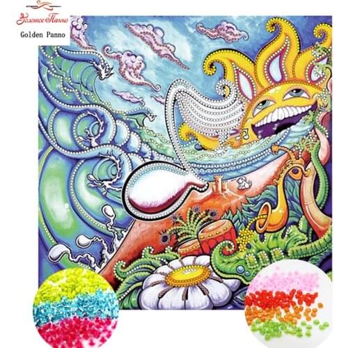 Golden Panno,beads,Needlework,DIY,bead Cross stitch ,Embroidery stitch,Precise Printed painting,Underwater world Pattern 09