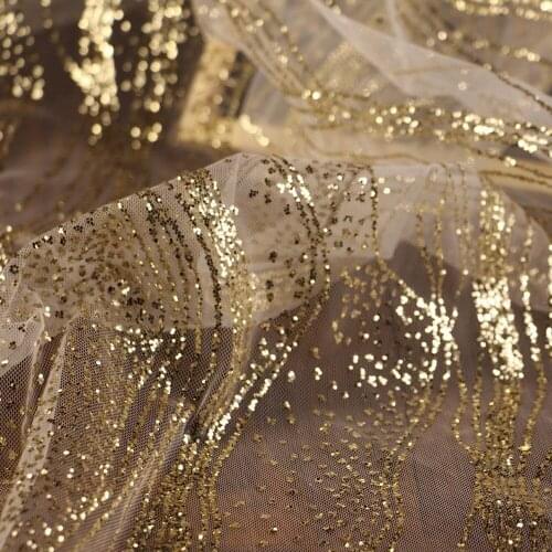 1pcs/lot Water Ripple Sequin Mesh Fabric Wedding Dress Accessories Mesh Background Veils Decoration