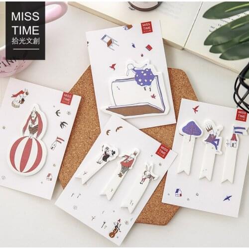 1pc Cartoon Self-Adhesive Memo Pad Sticky Notes Bookmark School Office Supply Stationery Paper
