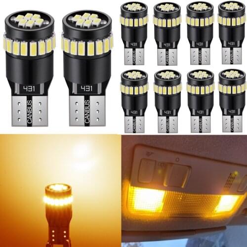 10x w5w T10 Error Free Canbus For Toyota Land Cruiser 80 100 200 Prado 120 150 FJ Avensis LED Interior Light License Plate Lamp