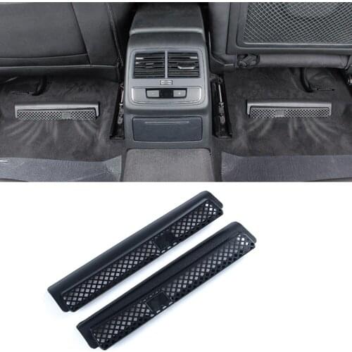 2PCS For Audi A4 B9 8W 2016 2017 2018 Under Seat Floor Rear AC Heater Air Conditioner Duct Vent Cover Grill Outlet Protective