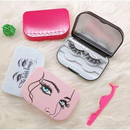 5-100Pcs Eyelash Packaging Wholesale 4 Color Rectangle Lashes Case New Lash Boxes With Trays Bulk 25mm Mink Lashes packaging Box