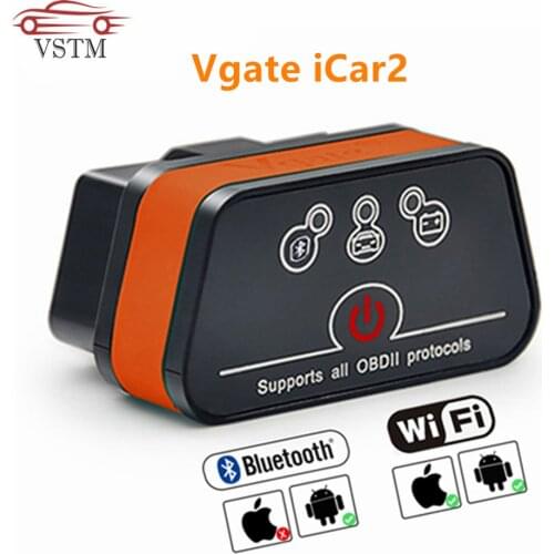 Vgate iCar2 ELM327 obd2 Bluetooth scanner elm 327 V2.1 obd 2 wifi icar 2 auto diagnostic scanner for android/PC/IOS code reader