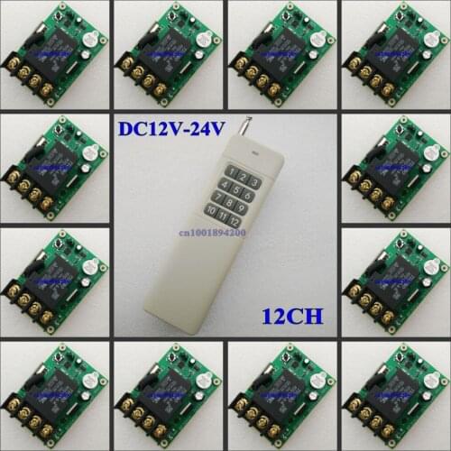 DC12V-24V Wide Working Voltage Remote Switch 13V 14V 15V 16V 18V 24V 30A Relay Light LED Bulb Motor Wireless ON OFF Smart Switch