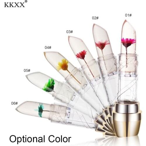 KKXX Temperature Change Jelly Lips Moisturizer Bright Flower Lipstick Magic Color Nutritious Lip Balm Care Cosmetic