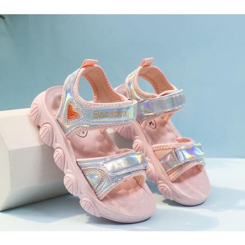 Kids Sandals for Girls Princess Casual Shoes Fashion Girls Sandals Rainbow Childrens Beach Shoes Shoes Girls Kids Sandals