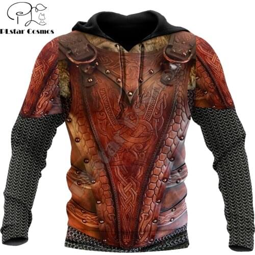 Viking Chain Armor 3D Printed Autumn Men Hoodies Unisex Pullovers Zip Hoodie Casual Streetwear Tracksuit Cosplay Clothes DW640