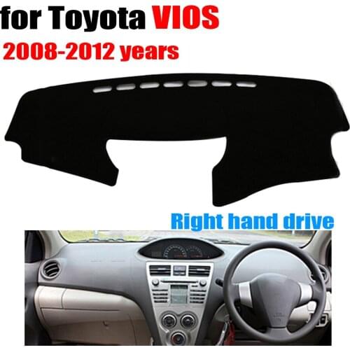 Car dashboard cover mat for TOYOTA VIOS 2008 to 2012 years Right hand drive dashmat pad dash mat covers dashboard accessories