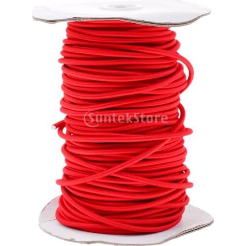 Red 4mm Marine Bungee Rope Shock Cord Car Truck Roof Racks Trailers Boats Kayaks Tie Down 0.5 1 2 3 20 30 50 75m