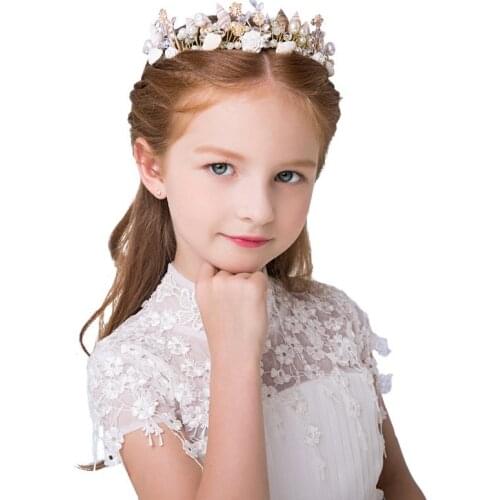 Le Liin Mermaid Headband Pearl Shell Crown for Bridesmaid Beach Wedding Hair Accessories Bridal Seashell Tiara Prom Headpiece