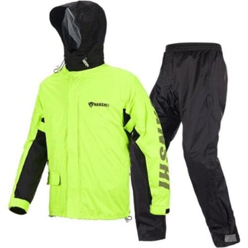 Hot! 2017 Summer motorcycle Riding Raincoat set Raincoat rain pants single split adult men and women thin reflective raincoat
