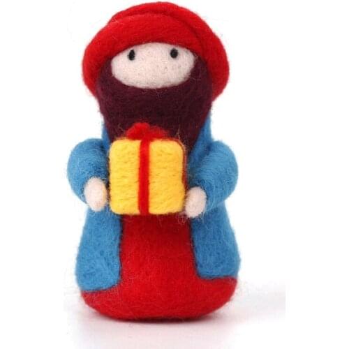 Lovely Doll Needle Felting Kit for Beginner, 4 inch Height, Include Everything Felting Tools to Make, English Instruction (B)