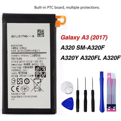 Original High Quality EB-BA320ABE Battery For Samsung GALAXY A3 2017 A320 2017 Edition Mobile Phone 2350mAh