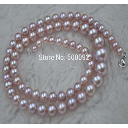 Stunning 4-8mm purple freshwater Pearl necklace