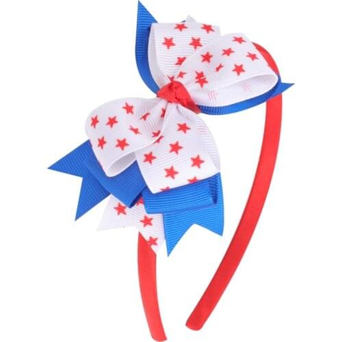 Oaoleer New Cute Bowknot Hair Band Ribbon Headband For Girls Kids Knot Headwears Wide Big Bow Hair Band Hair Accessories