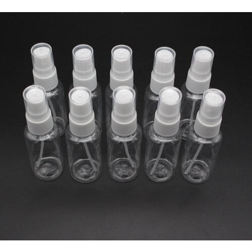 10Pcs 30ml Transparent Empty Plastic Spray Bottle Portable Refillable Cosmetics Atomizer Plant Watering Sprayer Bottles