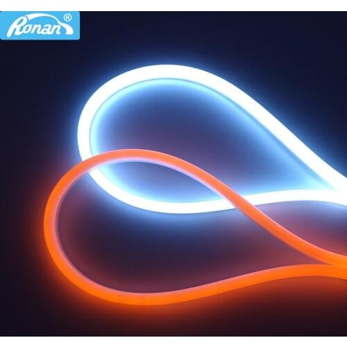RONAN 60CM Super Bright sequential white yellow LED flexible daytime running DRL Strip Tube Silicone Rubber Switchback headlight