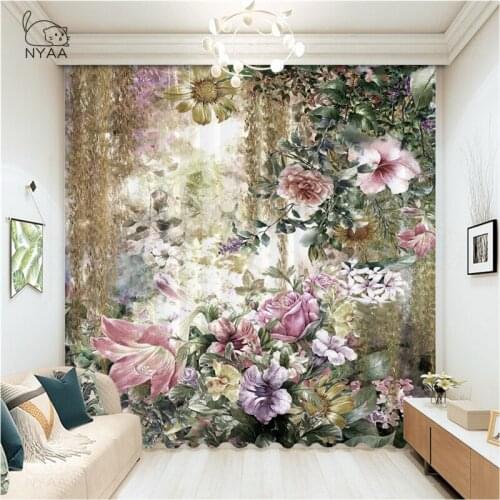 Garden Flower Seedsplants Outdoor Luxury Curtains For Gray Living Room Weeding Flower For Decoratin Roman Curtain Micro Shading