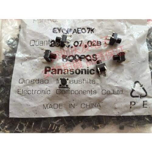 Japan Panansonic touch switch EVQPAE07K button switch 6*6*7 long life high temperature