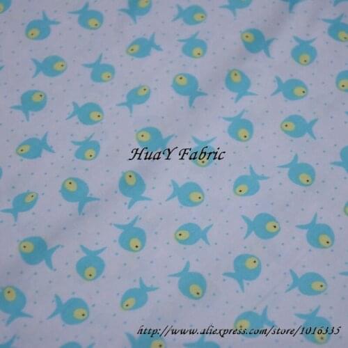 160CM Width Fish Style 100% Cotton fabric for quilting cotton textile fabrics quilting cotton fabric for sewing baby cloth