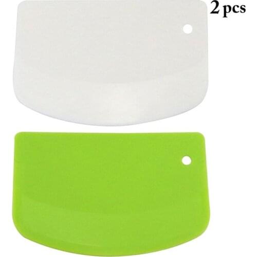 2pcs Dough Cutter Cream Spatula DIY Pastry Cutters Fondant Dough Scraper Cake Cutter Pastry Baking Tool Kitchen Accessories