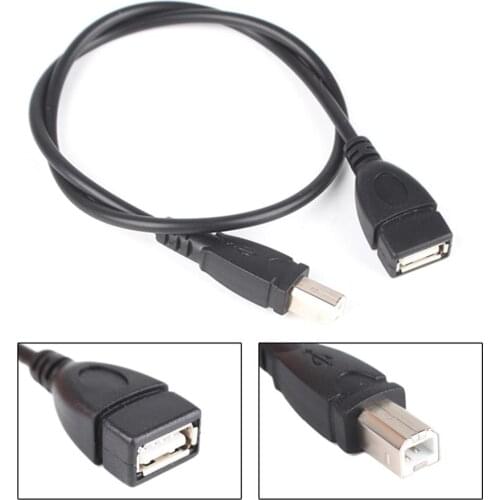 50cm Printer Extension Adapter Cable High speed 1.5Ft USB 2.0 Type A Female to USB B Male Scanner Printer Cable Hot sale