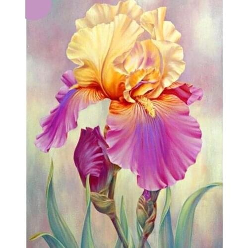 Diamond Embroidery Flower Picture By Rhinestones Diamond Painting Floral Full Square Drill Diamond Mosaic Home Decoration