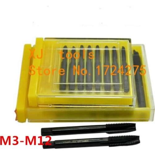 Free shipping 10PCS M3-M12 high speed steel nitride screw tap straight slot machine with special stainless steel tap