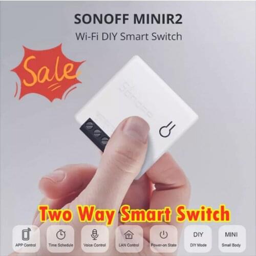 SONOFF Smart Home Mini R2 DIY Two Way Wifi Switch eWeLink APP Wireless Smart House Automation Interruptor For Alexa Google Home